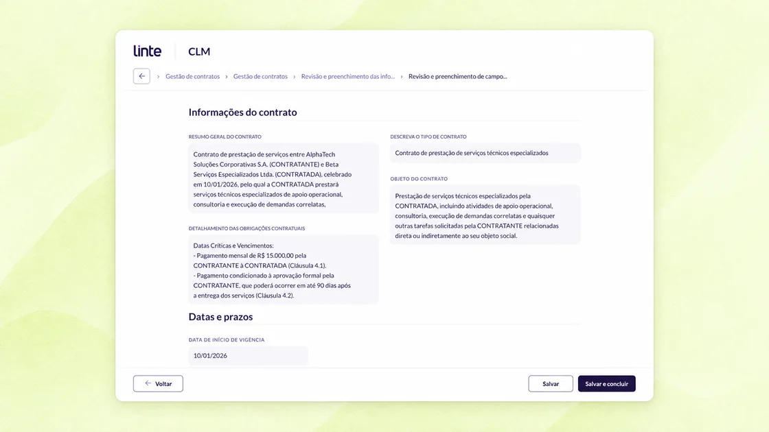 Cada passo com dono e prazo.